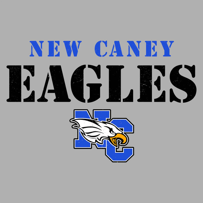 Close-up view of New Caney High School Eagles Women's Relaxed Fit T-shirt 017