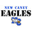 Close-up view of New Caney High School Eagles Unisex 3/4 sleeve Raglan T-shirt 017