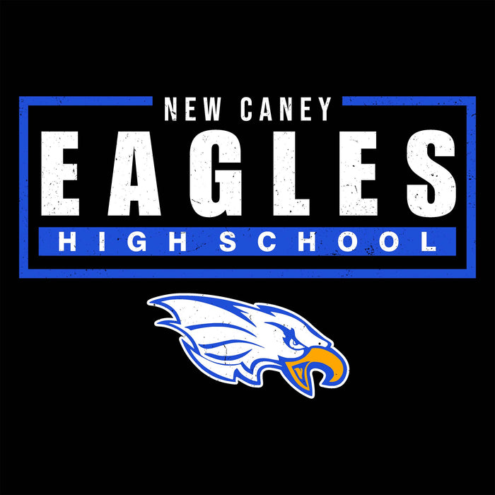 Close-up view of New Caney High School Eagles Black Classic Unisex T-shirt 049