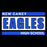 Close-up view of New Caney High School Eagles Black Classic Unisex T-shirt 098