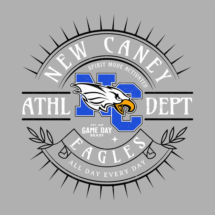 Close-up view of New Caney High School Eagles Women's Relaxed Fit T-shirt 201