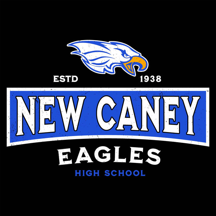 Close-up view of New Caney High School Eagles Black Classic Unisex T-shirt 202