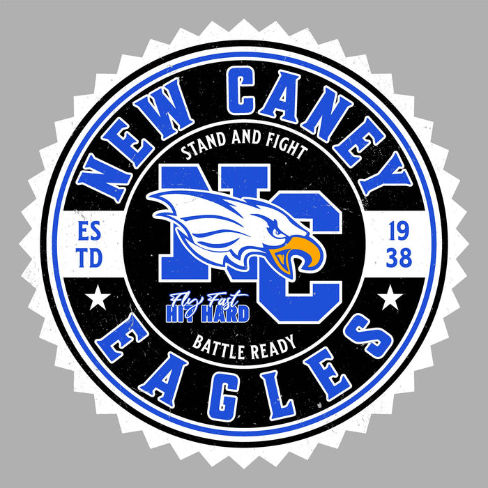 Close-up view of New Caney High School Eagles Women's Relaxed Fit T-shirt 203