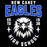 New Caney Eagles High School logo with an eagle head and text on a black background - Design 204