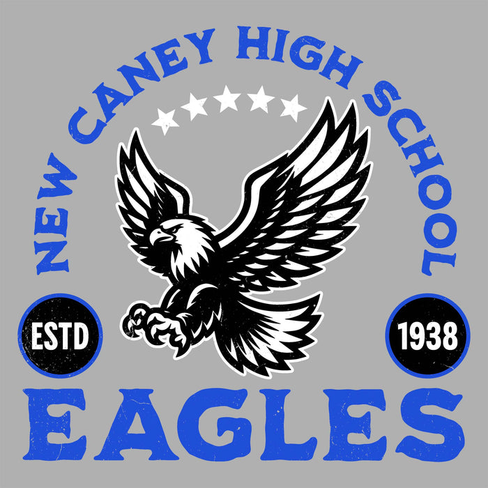Close-up view of New Caney High School Eagles Women's Relaxed Fit T-shirt 208