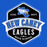 Close-up view of New Caney High School Eagles Royal Blue Classic Unisex T-shirt 209