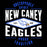 New Caney Eagles logo with text on a black background - Design 210