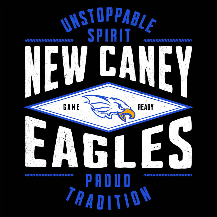 New Caney Eagles logo with text on a black background - Design 210