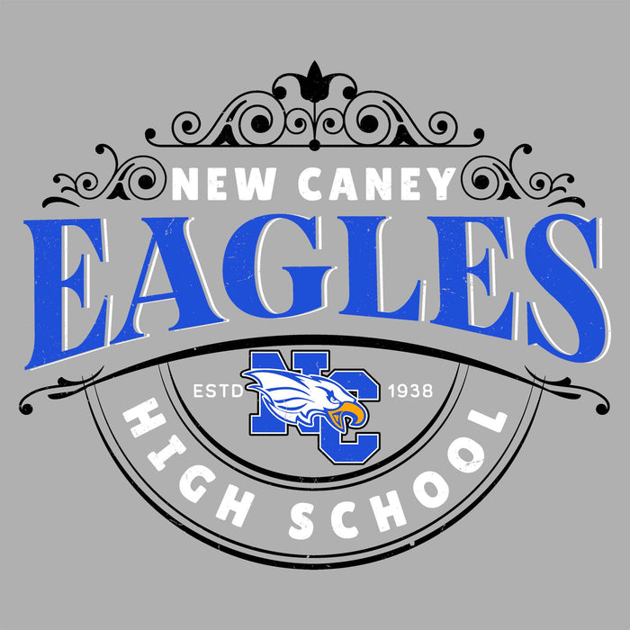 Close-up view of New Caney High School Eagles Women's Relaxed Fit T-shirt 211