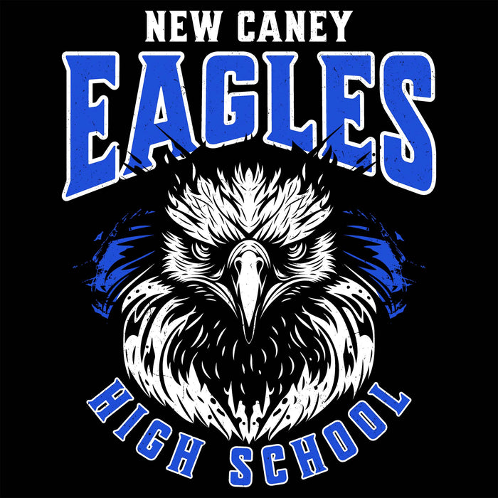 New Caney Eagles High School logo with an eagle illustration on a black background - Design 213