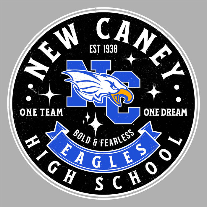 Close-up view of New Caney High School Eagles Women's Relaxed Fit T-shirt 215