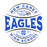 Close-up view of New Caney High School Eagles Unisex 3/4 sleeve Raglan T-shirt 218