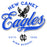Close-up view of New Caney High School Eagles Unisex 3/4 sleeve Raglan T-shirt 226