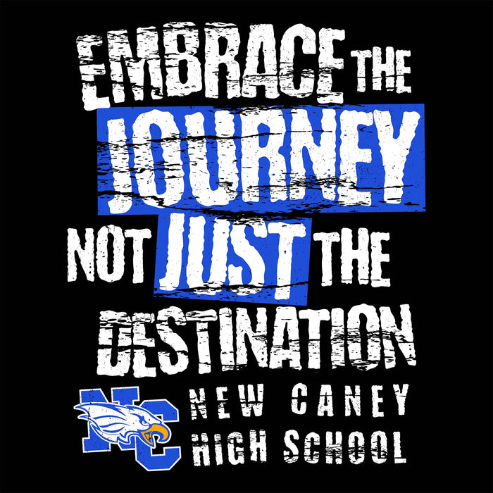 Close-up view of New Caney High School Eagles Black Classic Unisex T-shirt 232