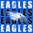 Close-up view of New Caney High School Eagles Royal Blue Classic Unisex T-shirt 233