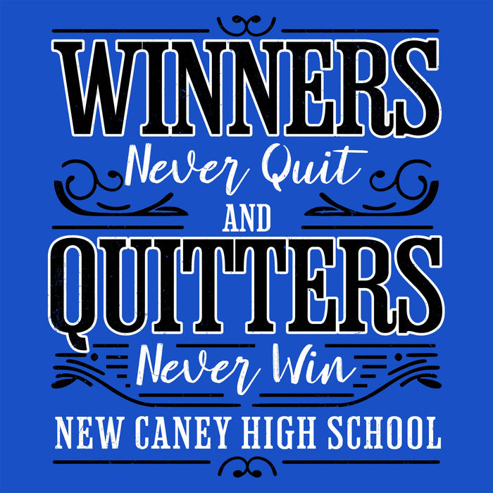 Close-up view of New Caney High School Eagles Royal Blue Classic Unisex T-shirt 237