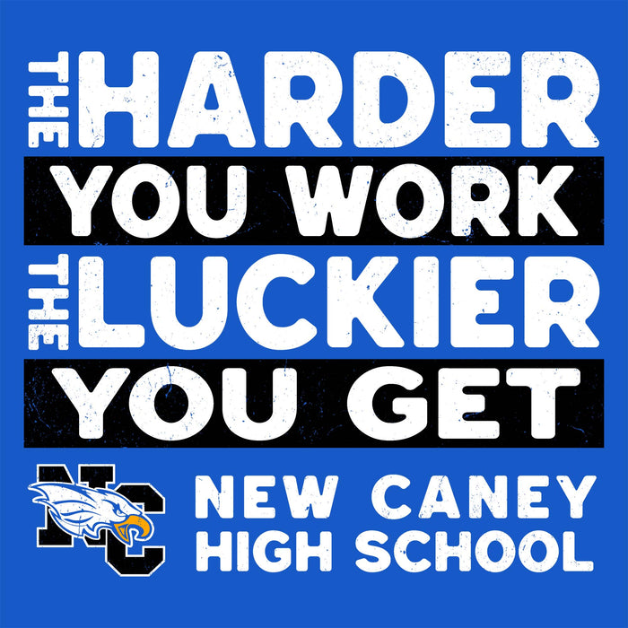 Close-up view of New Caney High School Eagles Royal Blue Classic Unisex T-shirt 238