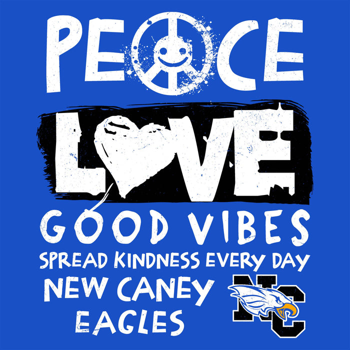 Close-up view of New Caney High School Eagles Royal Blue Classic Unisex T-shirt 240