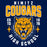 Close-up view of Nimitz High School Cougars Navy Blue Premium Unisex Hoodie 204