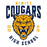 Close-up view of Nimitz High School Cougars Unisex 3/4 Sleeve Raglan T-shirt 213