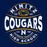 Close-up view of Nimitz High School Cougars Navy Blue Classic Unisex T-shirt 218