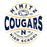 Close-up view of Nimitz High School Cougars Unisex 3/4 Sleeve Raglan T-shirt 218