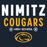 Close-up view of Nimitz High School Cougars Women's Navy Blue SoftStyle T-shirt 003