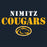 Close-up view of Nimitz High School Cougars Women's Navy Blue SoftStyle T-shirt 017
