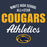 Close-up view of Nimitz High School Cougars Unisex 3/4 Sleeve Raglan T-shirt 034