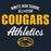 Close-up view of Nimitz High School Cougars Navy Blue Classic Unisex T-shirt 034