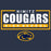 Close-up view of Nimitz High School Cougars Unisex 3/4 Sleeve Raglan T-shirt 049
