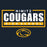 Close-up view of Nimitz High School Cougars Navy Blue Classic Unisex T-shirt 049