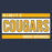 Close-up view of Nimitz High School Cougars Unisex 3/4 Sleeve Raglan T-shirt 098