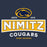 Close-up view of Nimitz High School Cougars Unisex 3/4 Sleeve Raglan T-shirt 202