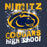 Close-up view of Nimitz High School Cougars Unisex 3/4 Sleeve Raglan T-shirt 205