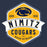 Close-up view of Nimitz High School Cougars Unisex 3/4 Sleeve Raglan T-shirt 209