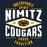 Close-up view of Nimitz High School Cougars Women's Navy Blue SoftStyle T-shirt 210