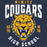 Close-up view of Nimitz High School Cougars Unisex 3/4 Sleeve Raglan T-shirt 213
