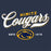 Close-up view of Nimitz High School Cougars Unisex 3/4 Sleeve Raglan T-shirt 226