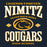 Close-up view of Nimitz High School Cougars Women's Navy Blue SoftStyle T-shirt 230