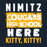 Close-up view of Nimitz High School Cougars Women's Navy Blue SoftStyle T-shirt 231