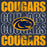 Close-up view of Nimitz High School Cougars Unisex 3/4 Sleeve Raglan T-shirt 233