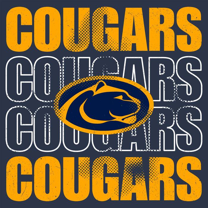 Close-up view of Nimitz High School Cougars Unisex 3/4 Sleeve Raglan T-shirt 233