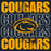 Close-up view of Nimitz High School Cougars Navy Blue Classic Unisex T-shirt 233