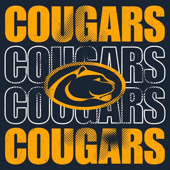 Close-up view of Nimitz High School Cougars Navy Blue Classic Unisex T-shirt 233