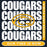 Close-up view of Nimitz High School Cougars Navy Blue Classic Unisex T-shirt 235