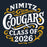 Design with 'Nimitz Cougars Class of 2026' text on a dark background - Classic t-shirt design 254