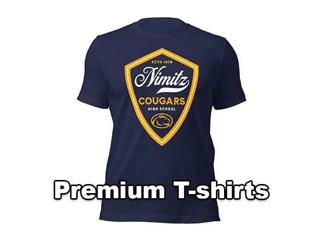 Nimitz High School Cougars Premium T-shirts