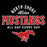 Close-up view of North Shore High School Mustangs Women's Black SoftStyle T-shirt 040