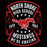 Close-up view of North Shore High School Mustangs Unisex 3/4 Sleeve Raglan T-shirt 207